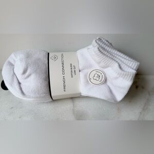 French Connection White Low-Cut Athletic Socks - 10 Pack cotton